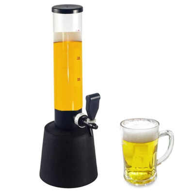 Barile per bevande da birra a tubo di ghiaccio personalizzato con distributore a rubinetto e torre di birra raffreddata con ghiaccio