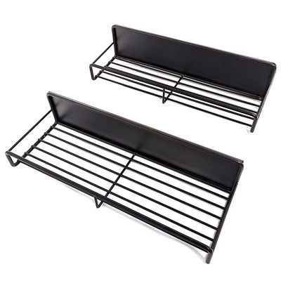 Scaffalature magnetiche monolivello per la conservazione delle spezie in colore nero per l'organizzazione della cucina
