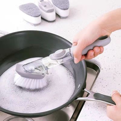 3 Teste di pulizia sostitutive Spugna di dispensazione del sapone PP TPR Spazzola per lavare i piatti