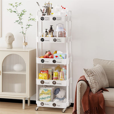 Organizzatore di verdure da cucina a 5 livelli e multifunzione con carrello portatile