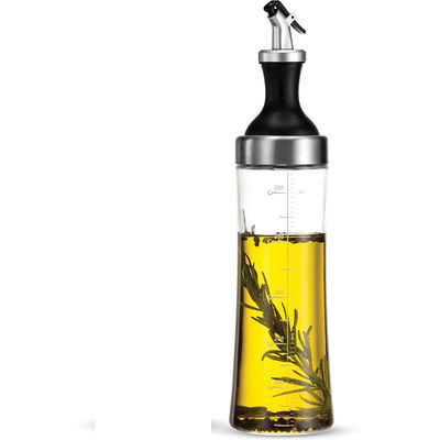 Serbatoio di olio di vetro ad alto borosilicato per uso domestico con becco curvo e misura di controllo dell'olio