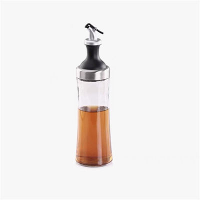 Serbatoio di olio di vetro ad alto borosilicato per uso domestico con becco curvo e misura di controllo dell'olio
