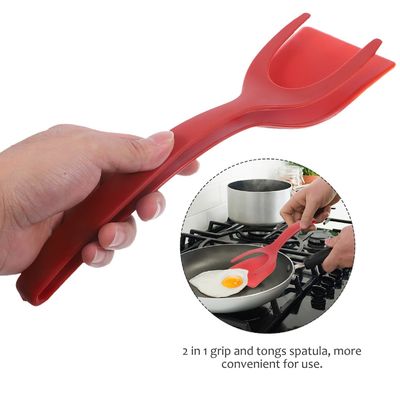 Attrezzi per ortaggi e frutta tipo 2 in 1 Spatola Tong PPA Material Grip and Flip Egg Clip