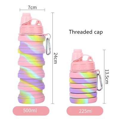 Bottiglia d'acqua portatile per il fitness e l' equitazione Creative Camouflage Tazza pieghevole in silicone