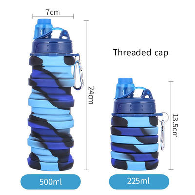 Bottiglia d'acqua portatile per il fitness e l' equitazione Creative Camouflage Tazza pieghevole in silicone