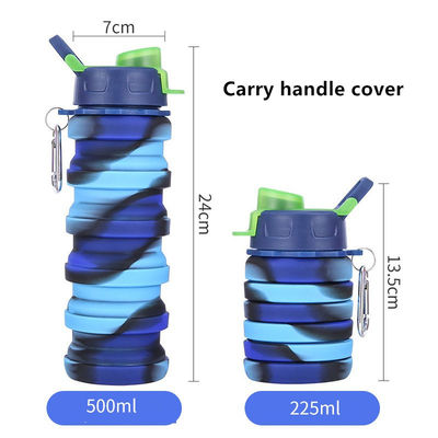 Bottiglia d'acqua portatile per il fitness e l' equitazione Creative Camouflage Tazza pieghevole in silicone