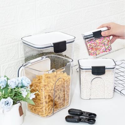 Tipo di cucina in piedi contenitori per la conservazione di alimenti in PET in plastica trasparenti e ermetici 4pc