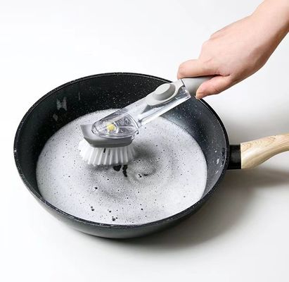 Strumenti da cucina spazzole da pulizia 2 in 1 Spazzola per lavare i piatti con manico lungo e spugna