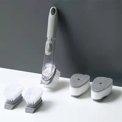 Strumenti da cucina spazzole da pulizia 2 in 1 Spazzola per lavare i piatti con manico lungo e spugna
