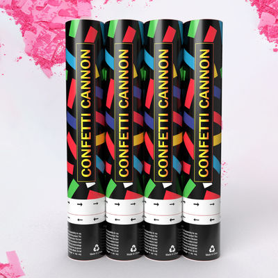 Confetti Cannon Party Supplies 60cm Biodegradabile Canoni a mano avvitati per rivelare il sesso