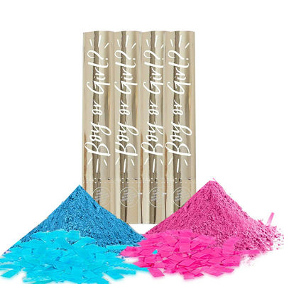Canoni di polvere di confetti biodegradabili al 100%, perfetti per le scorte di festa.