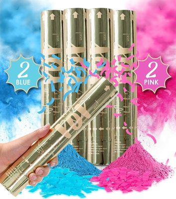 Canoni di polvere di confetti biodegradabili al 100%, perfetti per le scorte di festa.