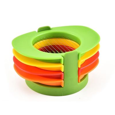 Set di tagliatrici per uova 3 tagliatrici per fette sottili facile strumento manuale di taglio di uova in plastica in PP con supporto per tagliatrici