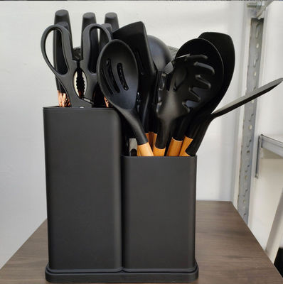 19 pcs manico di legno Silicone utensili da cucina Set per utensili da cucina e riforniti ristorante