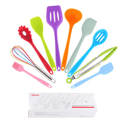 Supporto in silicone verde per l'alta temperatura di cottura in Nonstick Set utensili da cucina 10 Pcs