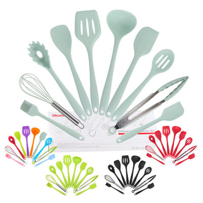 Supporto in silicone verde per l'alta temperatura di cottura in Nonstick Set utensili da cucina 10 Pcs