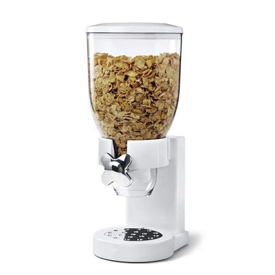 Dispensatore di cereali a doppia estremità in plastica verticale 2L Dispensatore di cereali a doppia tazza