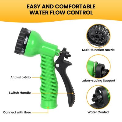 25-250ft alta pressione pesante giardino tubo d'acqua spruzzo ugello con tubo espandibile