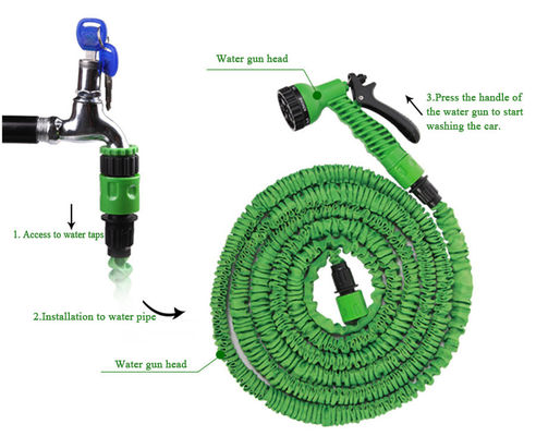 25-250ft alta pressione pesante giardino tubo d'acqua spruzzo ugello con tubo espandibile