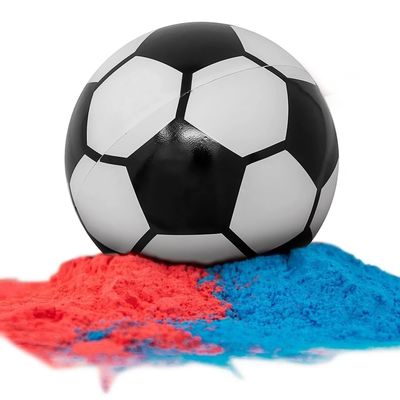 Baby Boy Girl Shower Party Supplies Rivelare il Genere Calcio con Polvere Blu e Rosa