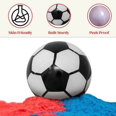 Baby Boy Girl Shower Party Supplies Rivelare il Genere Calcio con Polvere Blu e Rosa