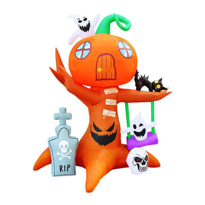 Plastico per Halloween zucca gonfiabile Tombstone zucche con LED Perfetto per Halloween