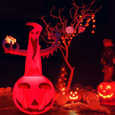 Plastico per Halloween zucca gonfiabile Tombstone zucche con LED Perfetto per Halloween