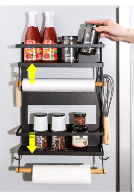 Magnetico organizzatore di cucina porta asciugamani di carta Mensola di metallo Mensola di conservazione di spezie Mensola frigorifero