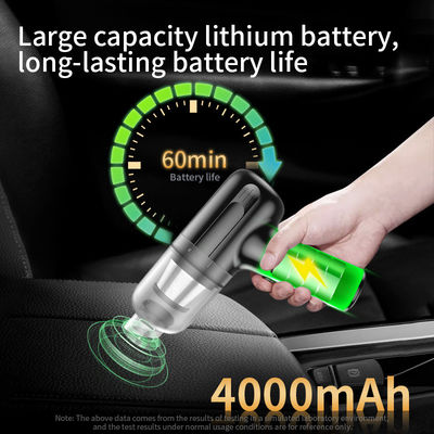 Aspirapolvere portatile senza fili da 90w 9000PA con motore senza spazzole e fonte di alimentazione USB