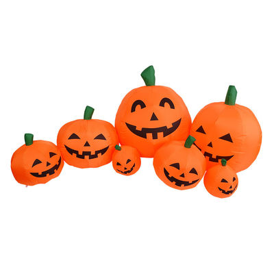2.2m di lunghezza all'aperto all'interno Halloween Decorazioni gonfiabili di zucche con luci a LED