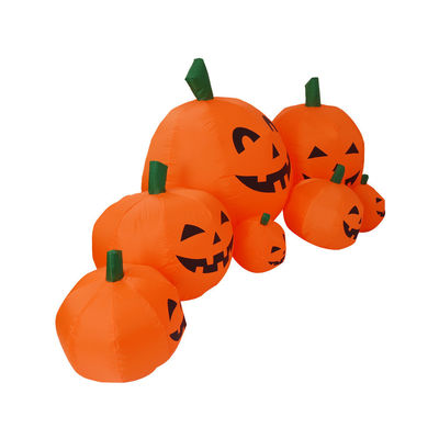 2.2m di lunghezza all'aperto all'interno Halloween Decorazioni gonfiabili di zucche con luci a LED