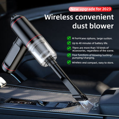 Potente aspirapolvere per auto 4 in 1 con luci a LED a aspirazione 6000PA e fonte di alimentazione USB
