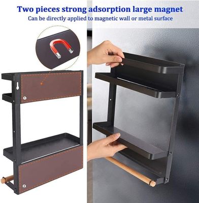 Tenitori di stoccaggio scaffalatori metallo scaffale frigorifero scaffalatore di spezie magnetiche organizzatore per frigorifero