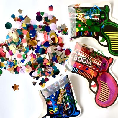 Pistola a forma di autoinflazione Confetti gonfiabile Pistola per il Green Year matrimonio festa di compleanno