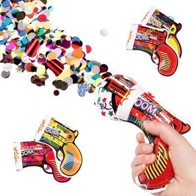 Pistola a forma di autoinflazione Confetti gonfiabile Pistola per il Green Year matrimonio festa di compleanno