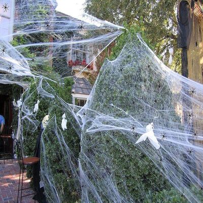 Polyester Spider Web Filato di cotone Casa infestata Decorazione per Halloween Party Requisiti