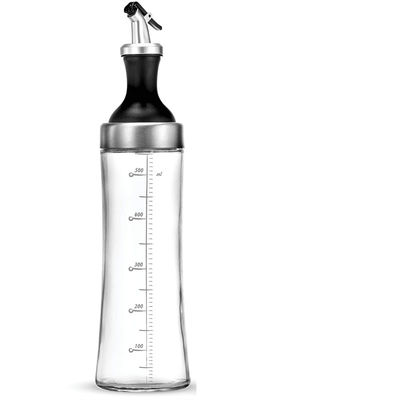 Dispensatore di olio d'oliva Ampia apertura per facile riempimento e pulizia Bottiglia spray di olio di vetro trasparente