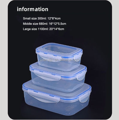 Set di scatole di plastica ermetica per contenitori per alimenti multifunzionali