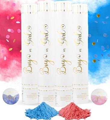 60cm Sesso rivelare Confetti Cannon Popper Smoke Powder Confetti bastoncini per forniture di festa