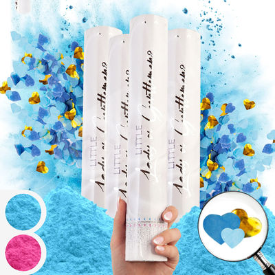 60cm Sesso rivelare Confetti Cannon Popper Smoke Powder Confetti bastoncini per forniture di festa