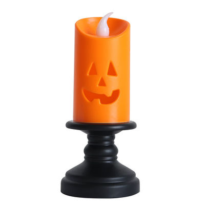 Decorazioni per Halloween Portacandeli a zucca LED Luci notturne Lampade da candelabro Ornamenti 8*12cm