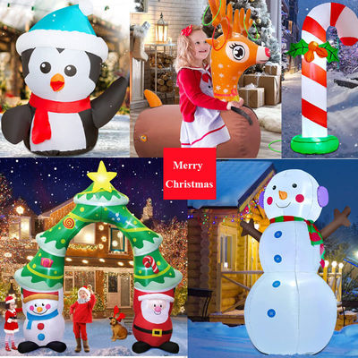 Decorazioni di festa in poliestere Ornamenti con luci di Natale a LED Babbo Natale navidad