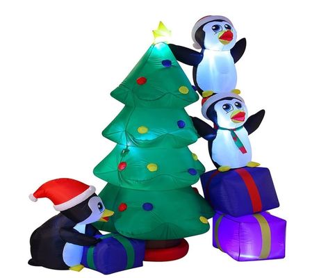 Decorazioni di festa in poliestere Ornamenti con luci di Natale a LED Babbo Natale navidad