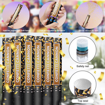 40cm Multicolor Biodegradable Party Popper Confetti Cannoni per celebrazioni colorate