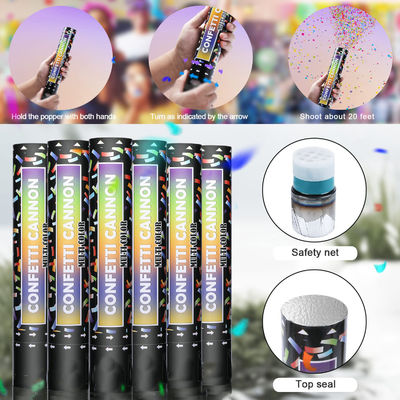 40cm Multicolor Biodegradable Party Popper Confetti Cannoni per celebrazioni colorate