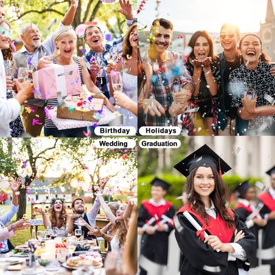 40cm Multicolor Biodegradable Party Popper Confetti Cannoni per celebrazioni colorate