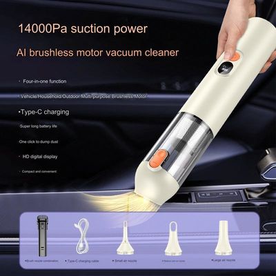 Aspirapolvere per auto senza spazzola senza fili 1400Pa per abbigliamento e pulizia all-in-one