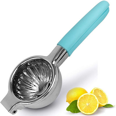 Succatore manuale di limoni con maniglia in gomma di silicone e design in acciaio inossidabile