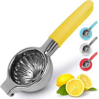 Succatore manuale di limoni con maniglia in gomma di silicone e design in acciaio inossidabile
