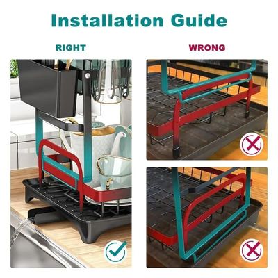 85*32*15cm Rack organizzatore per asciugatura sostenibile e igienica dei piatti